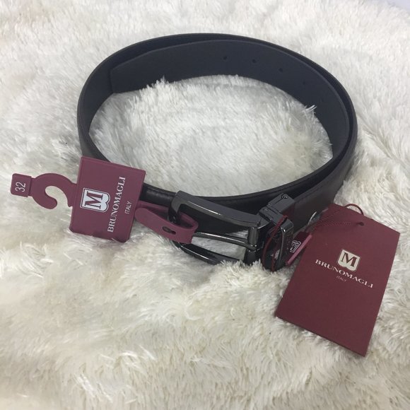 Bruno Magli Other - Bruno Magli Mens Black Cognac Italian Leather Belt